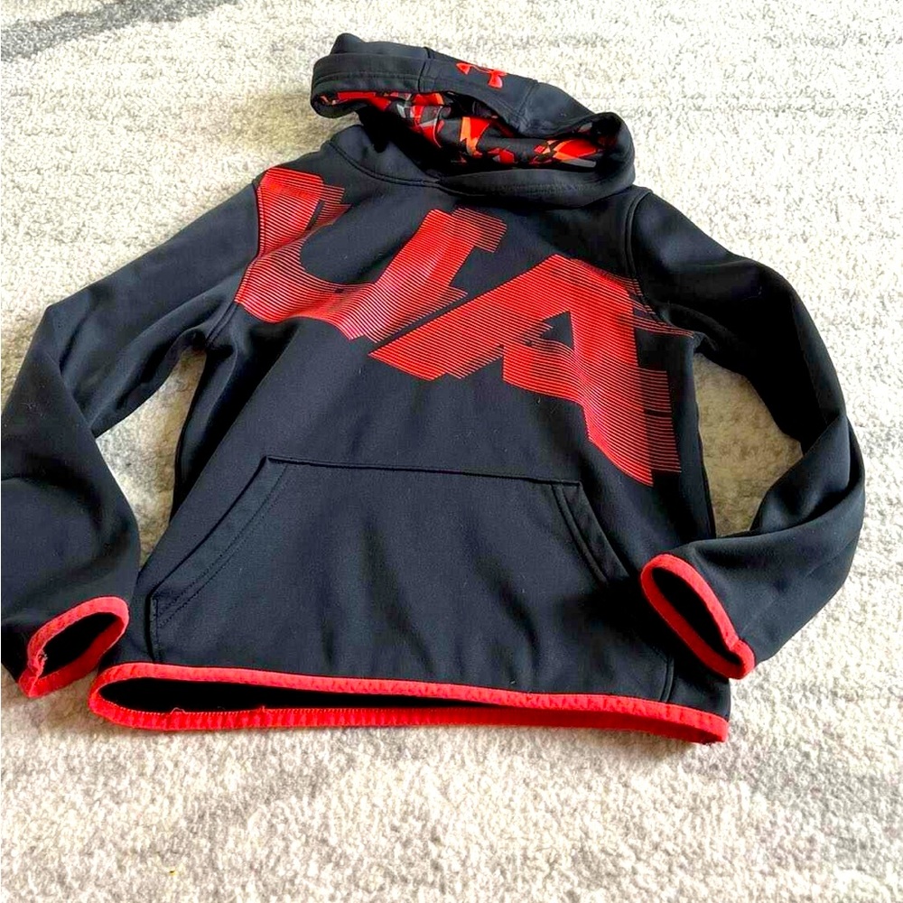 Red and black under Armour hoodie